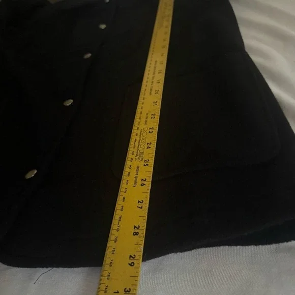 Jason Kole‎ Black Wool Jacket Blazer Large USA Made Snap Button Lined - Picture 8 of 10